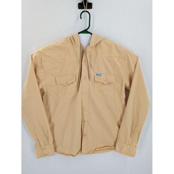 True Religion Men's Western Button Up Hooded Canvas Shirt, Embroidered, 2XL Logo - Picture 1 of 16